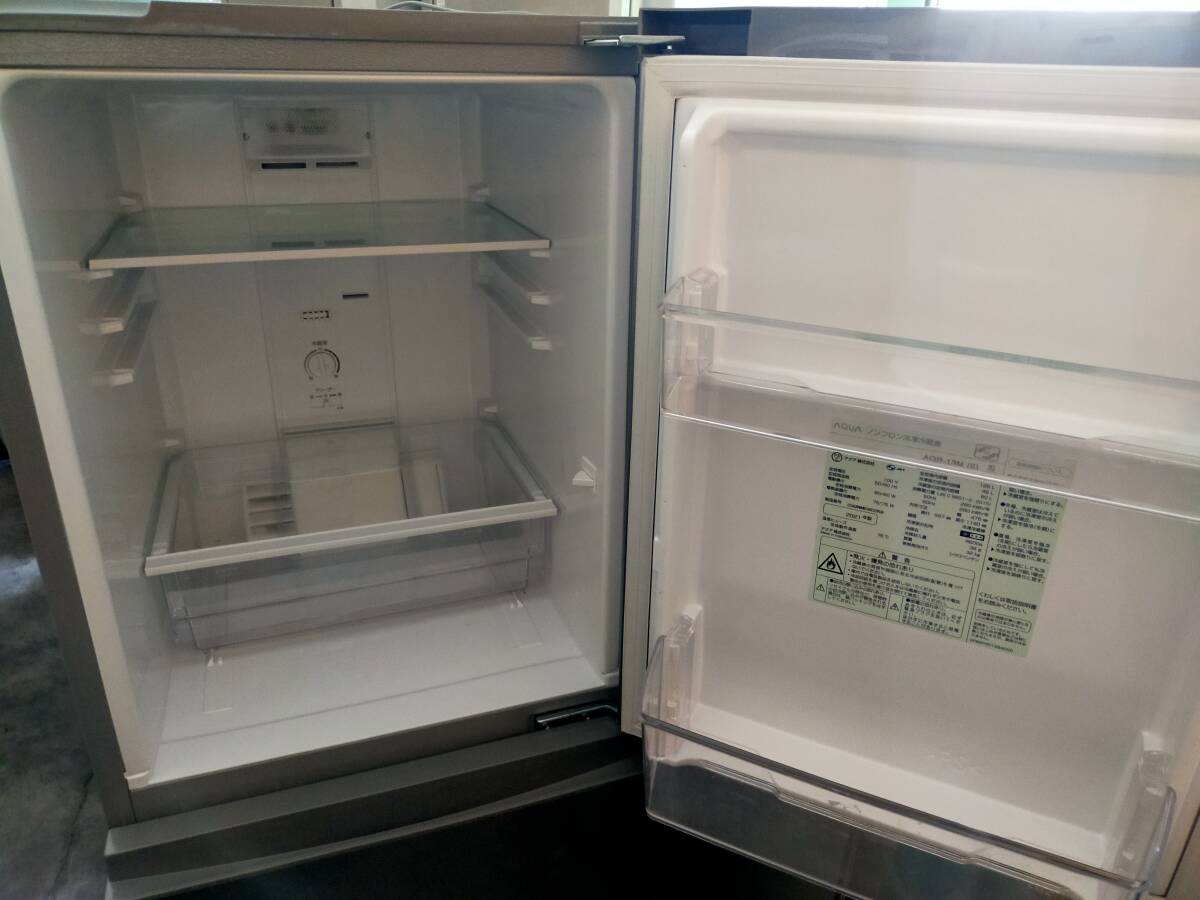 【中古】AQUA 2ドア冷凍冷蔵庫 126L 2021年式 AQR-13M(S) - 画像 (3)