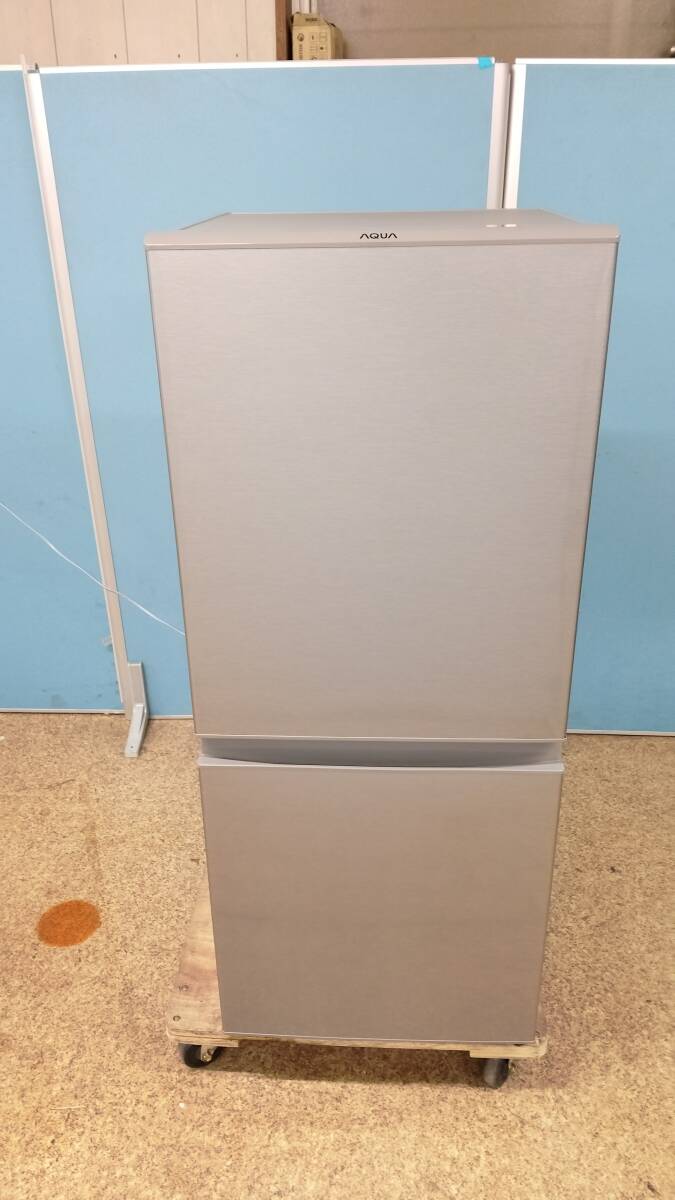 【中古】AQUA 2ドア冷凍冷蔵庫 126L 2022年製 AQR-13M(S)