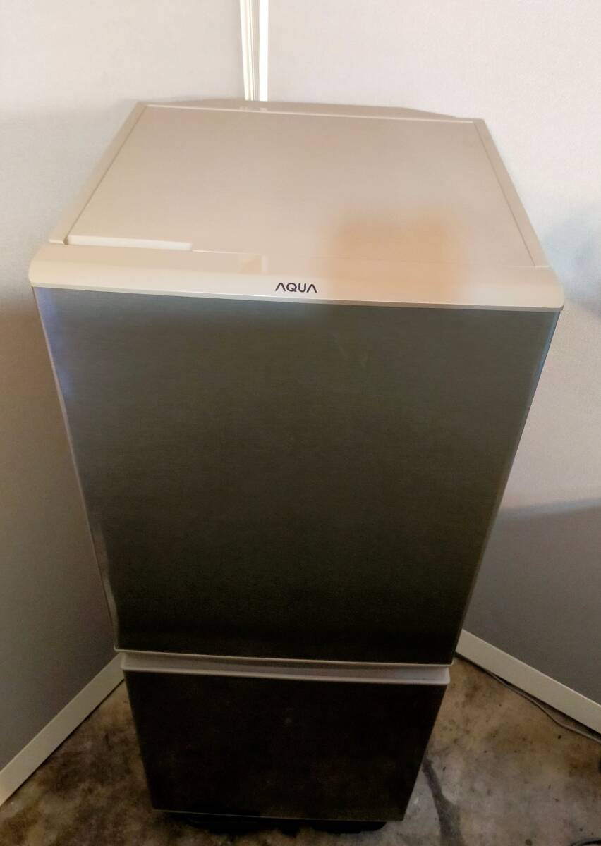 【中古】AQUA 2ドア冷凍冷蔵庫 126L 2021年式 AQR-13M(S) - 画像 (2)
