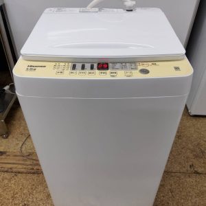 【中古】Hisense 全自動電気洗濯機 5.5kg 2024年製 HW-55E2W